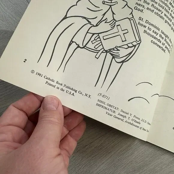 Vintage Coloring Book About the Rosary Catholic Book Publishing 1982 - Picture 8 of 9